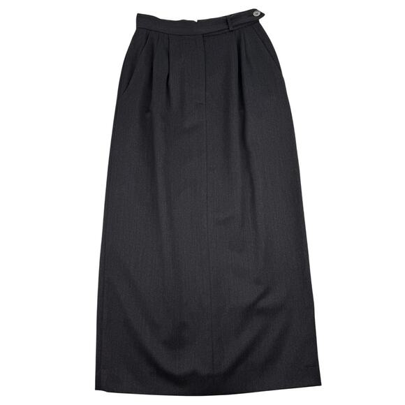 Perry Ellis Dresses & Skirts - Vintage 70s-80s Perry Ellis 100% Virgin Wool Maxi Skirt Italian Made Tailored 4